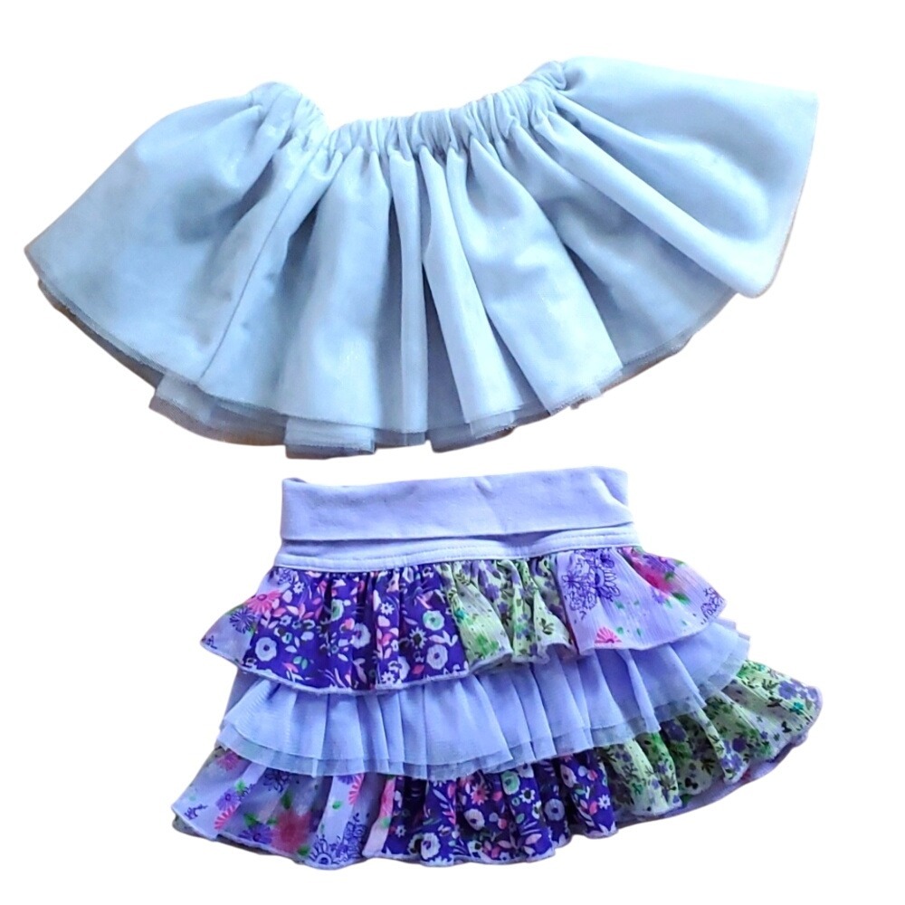 2 Girls Skirts Size 12M- Target Mesh Poof and Children's Place Purple Ruffle‎